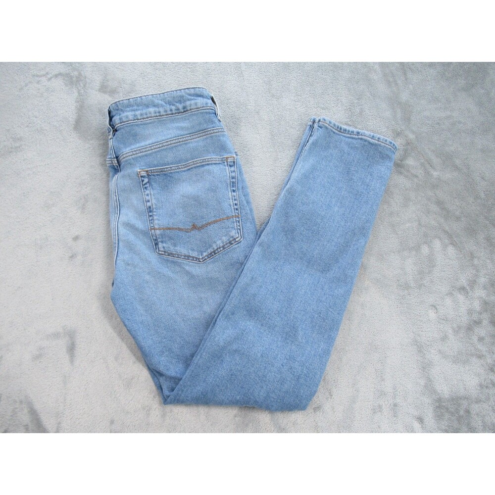 ASOS Design Slim Fit Jeans Men's 32x32 (Actual 28x29.5) Light Wash Blue 5-Pocket